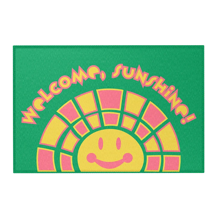 WELCOME, SUNSHINE! Bright Area Rug-Green product image (1)