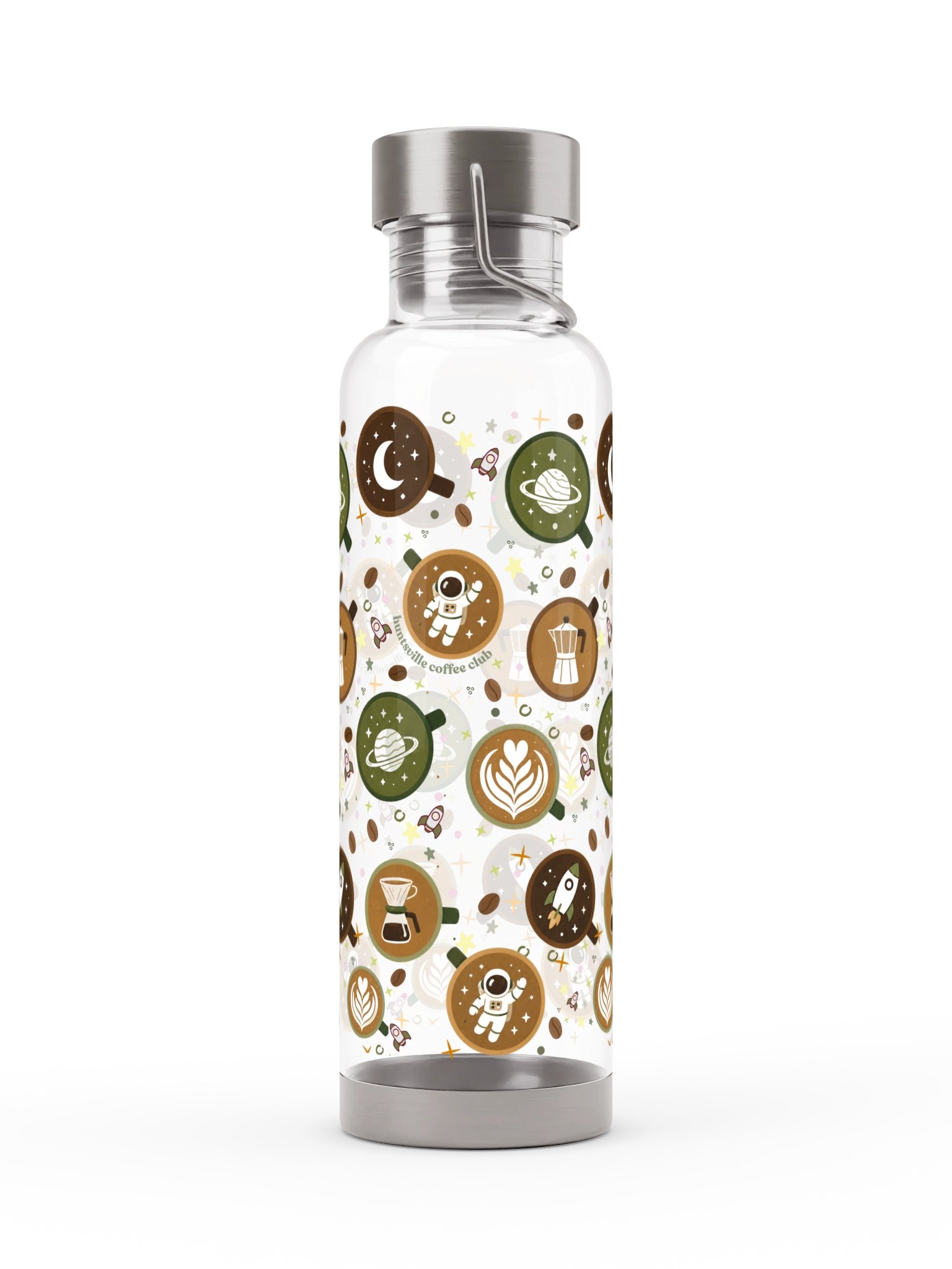 Cosmic Coffee Mug Pattern Sports Bottle product image (1)