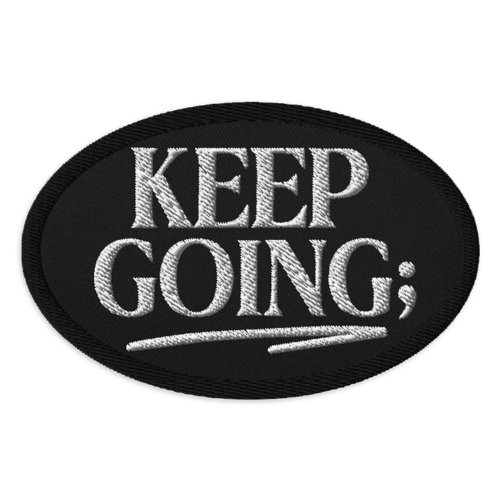 Keep Going Oval Embroidered Patch product image (1)