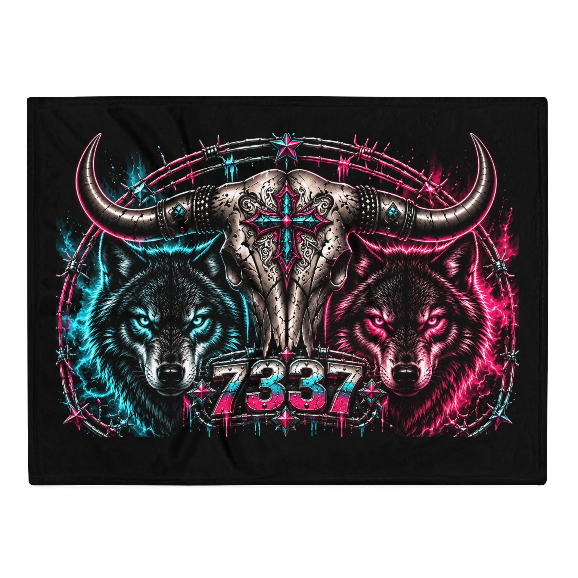 Wolfpack Skull Blanket product image (2)