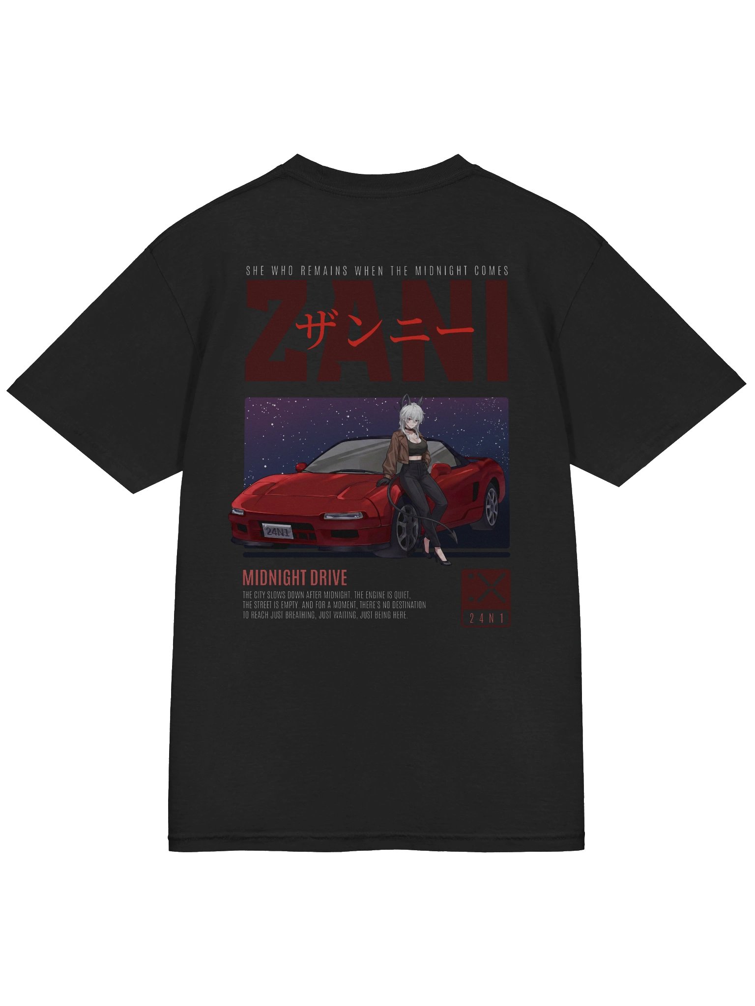 Zani JDM T-Shirt (Dark Colors) | WuWa Anime Streetwear product image (4)