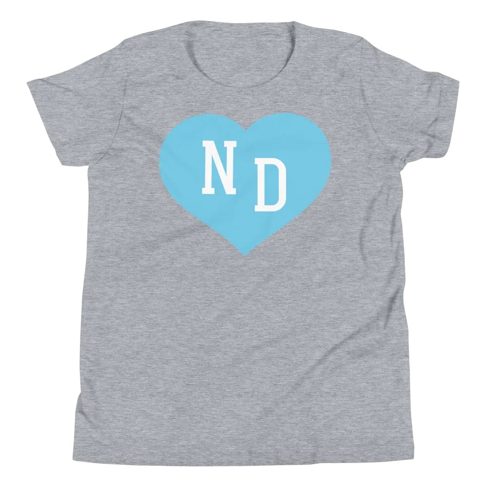 ND Heart Blue Unisex Youth T-shirt product image (1)
