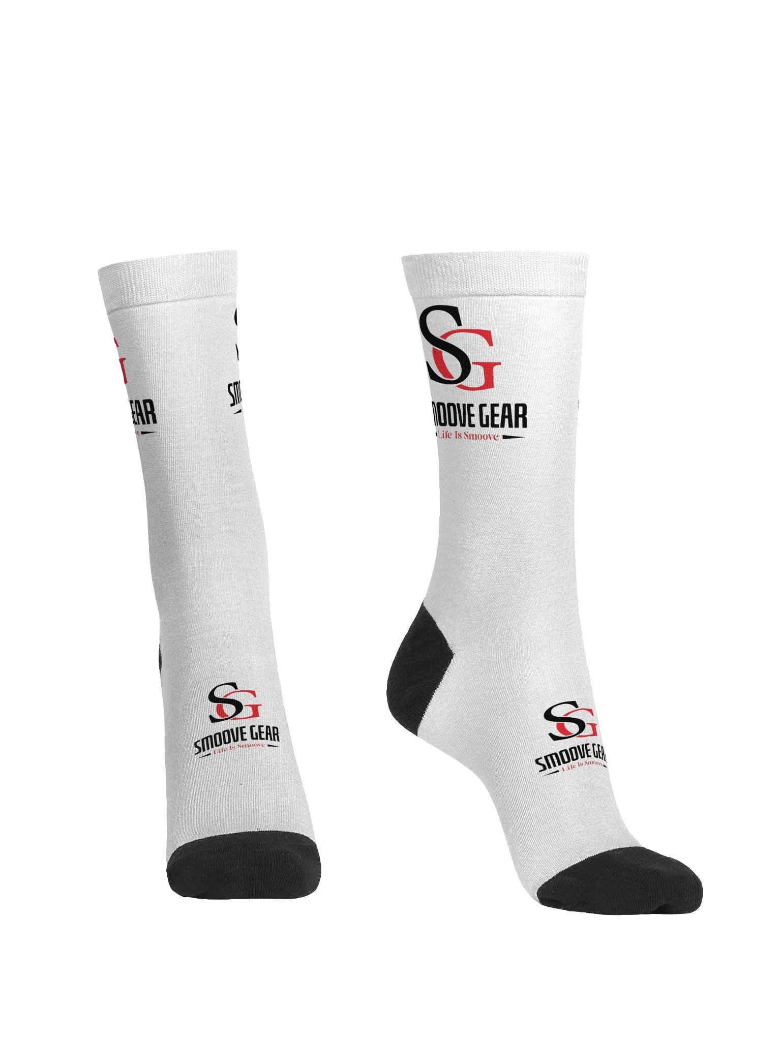 Smoove Gear Black & Red Crew Socks product image (2)