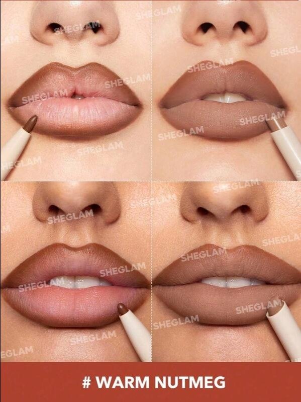 SHEGLAM Glam 101 Lipstick & Liner Duo — Warm Nutmeg | Matte Cream Finish Lip Set | ADLEST product image (4)
