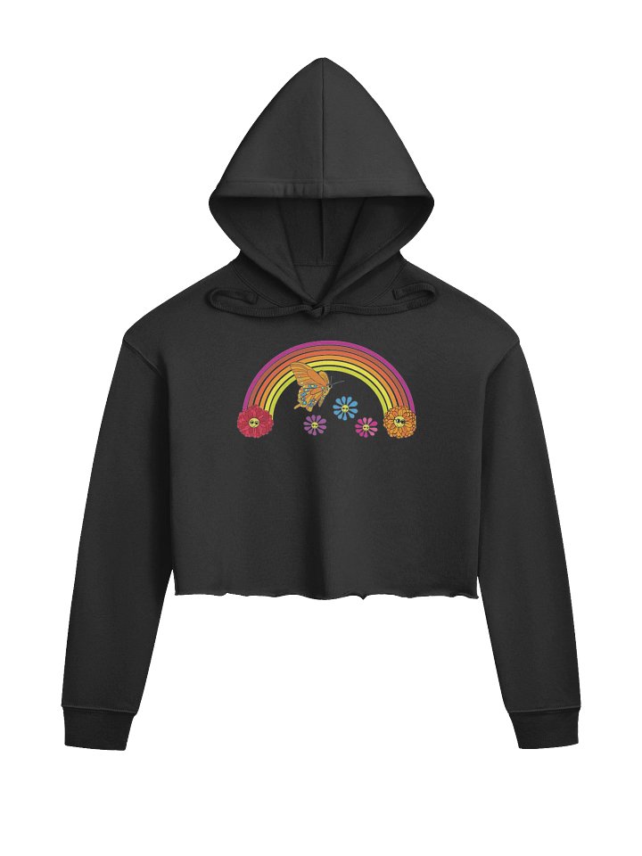 Flower Power Rainbow Crop Hoodie product image (1)