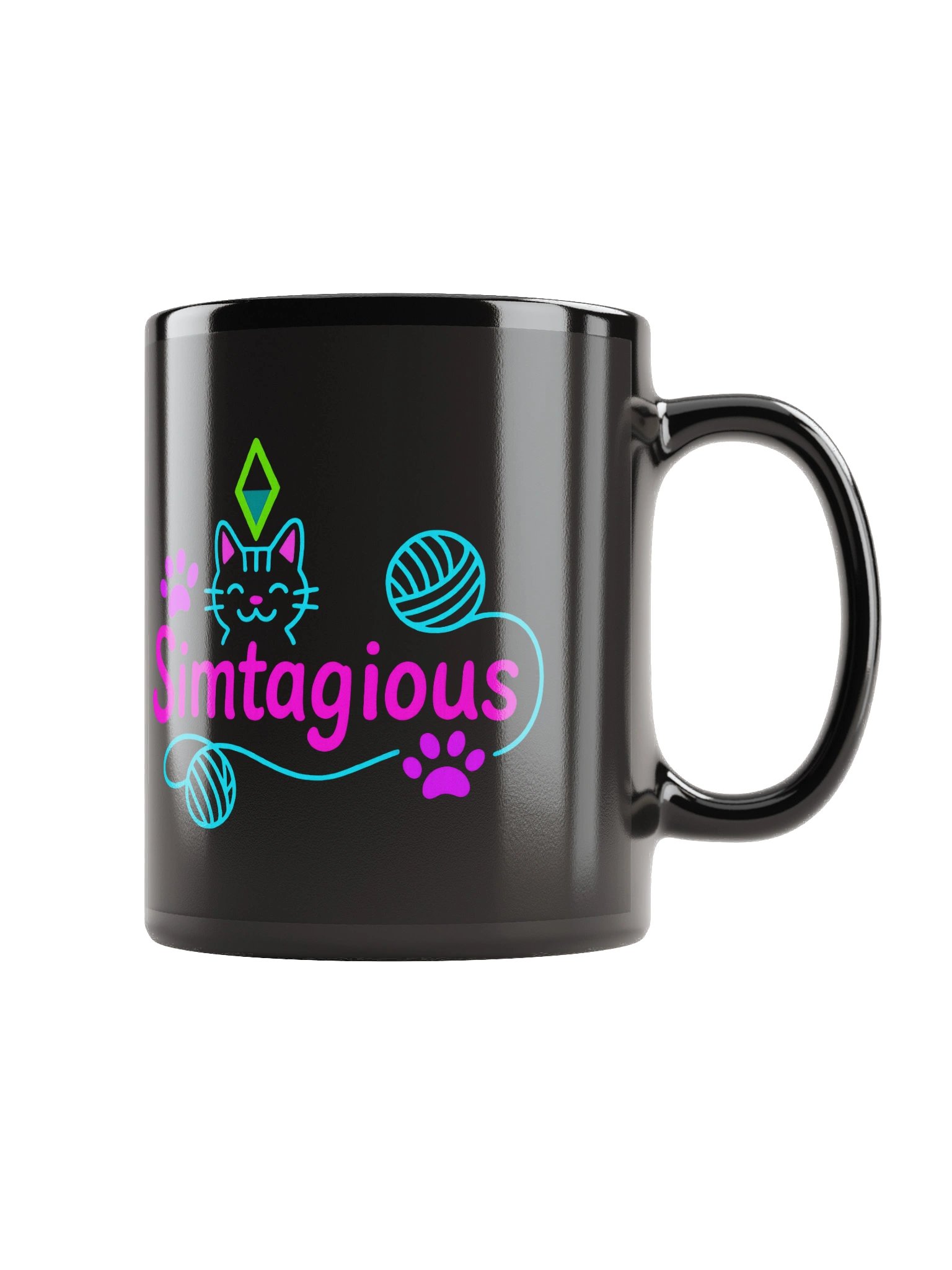 Neon Simtagious Black Mug product image (1)