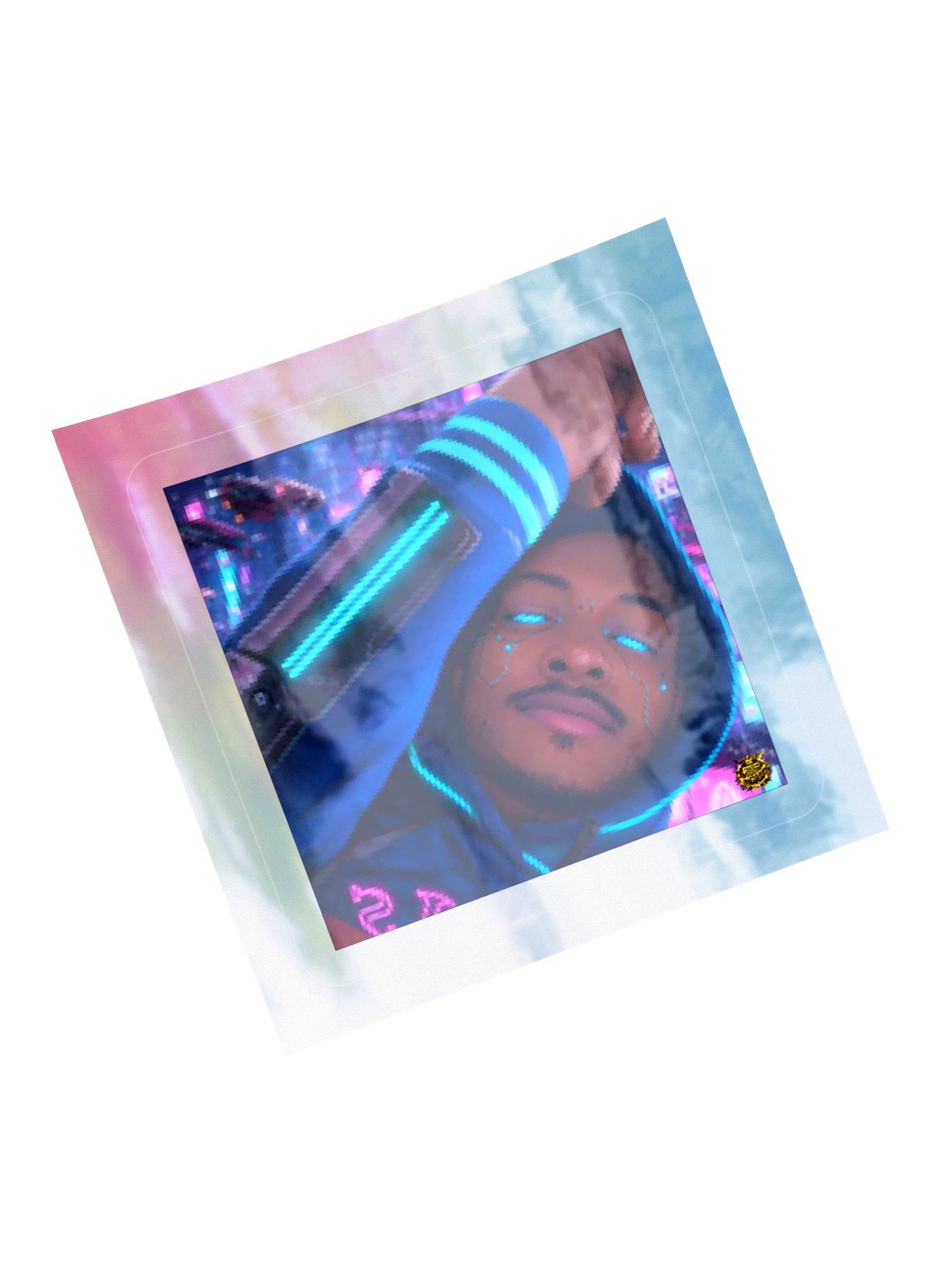 Neon Cyber Hood Holographic Sticker Sheet product image (14)