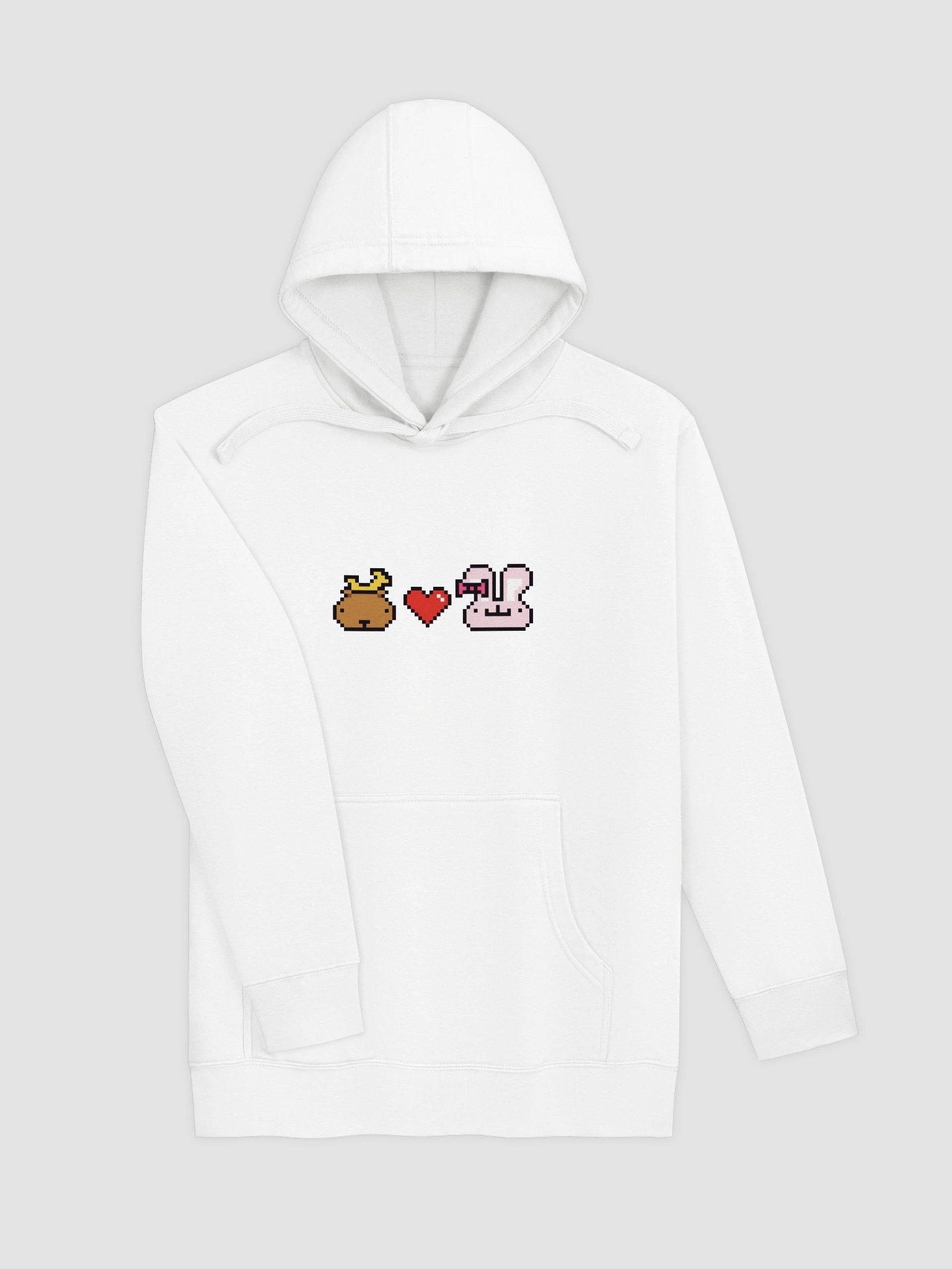 Pixel Capy and Bunni heart hoodie product image (27)