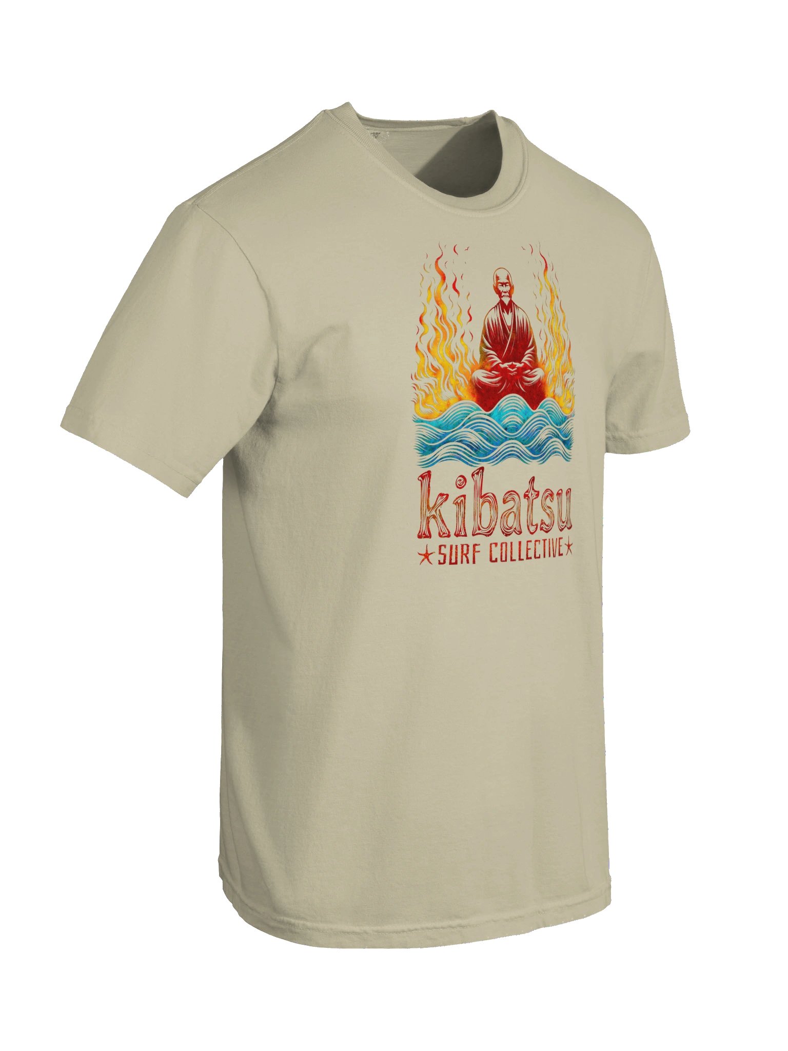 Kibatsu Surf Collective Fire Monk Ocean Zen T Shirt product image (100)