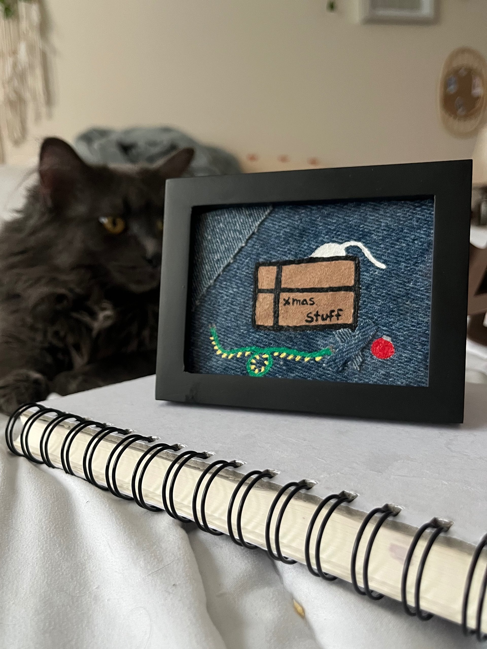 Cat In the Xmas Box / 3x4 / NO GLASS product image (1)