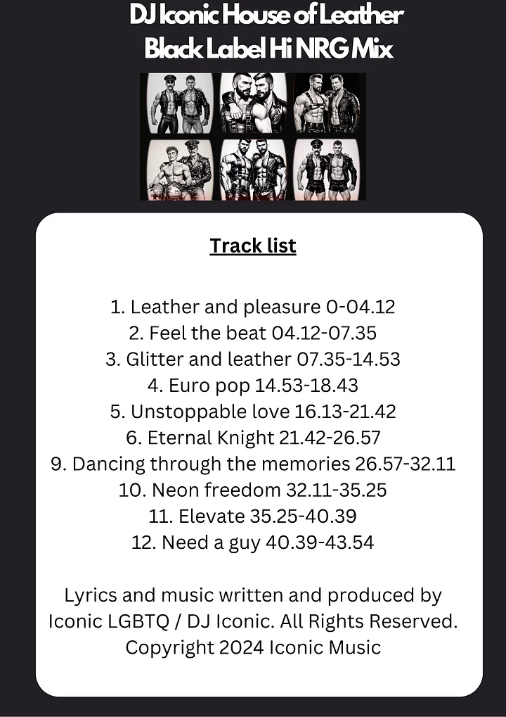 DJ Iconic House of Leather - Black Label Hi NRG Mix product image (2)