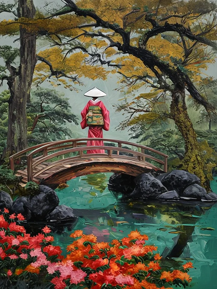 Tranquil Japanese Garden Framed Poster product image (1)