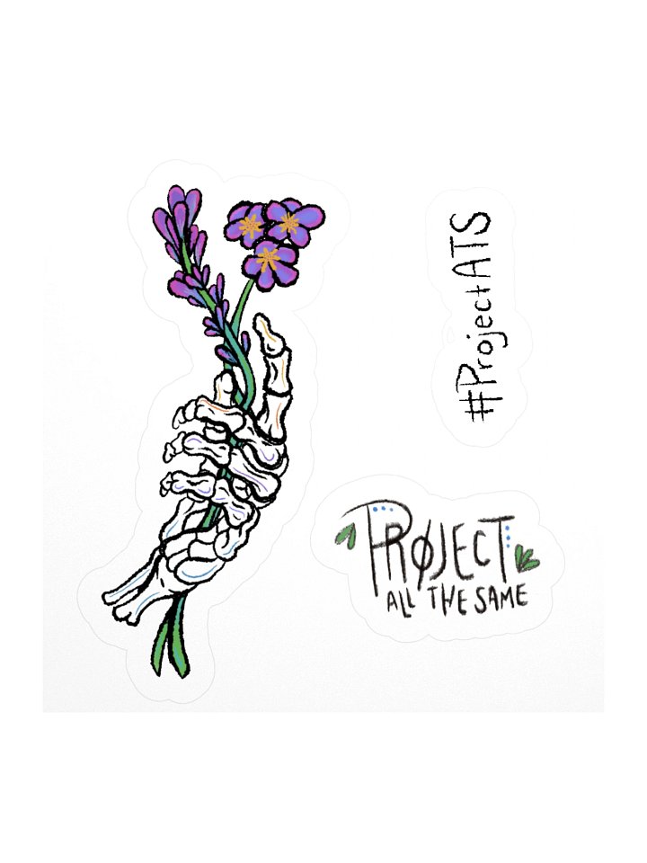 Skeleton Bones Sticker (B+W) product image (3)