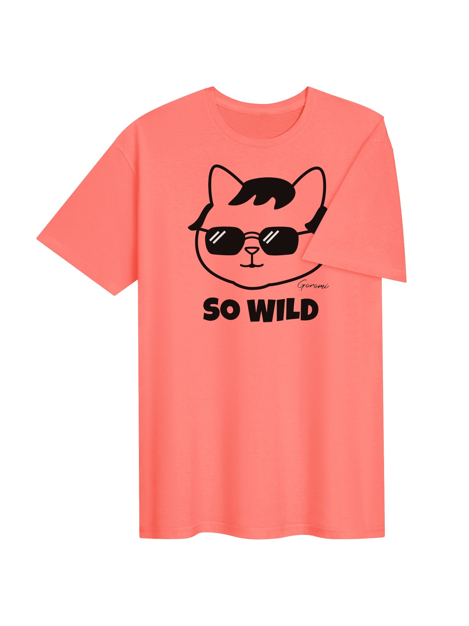 Goromi the Cat in Wig (SO WILD) - Unisex Adult Super Soft Lightweight T-shirt product image (3)