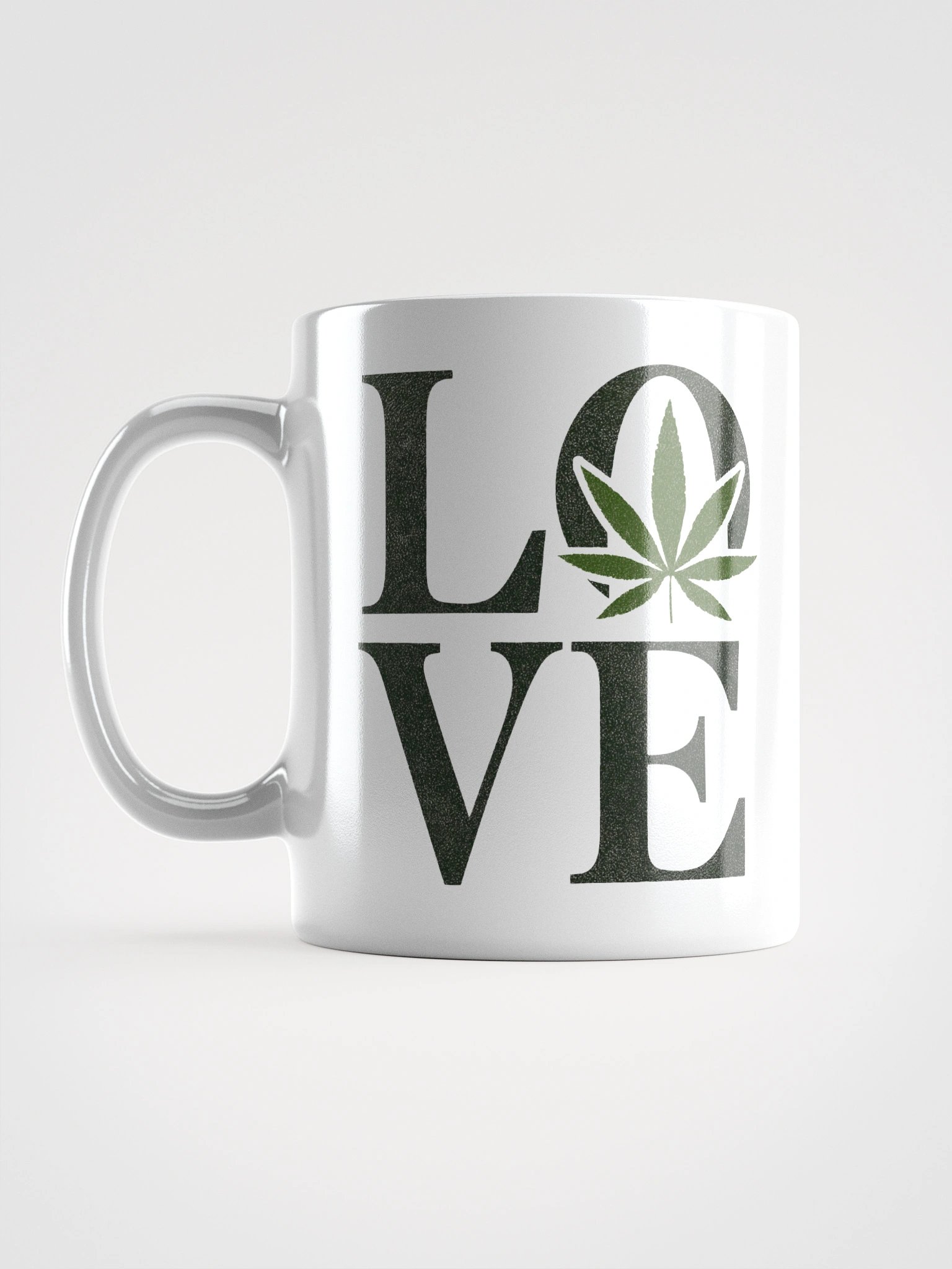 Love Weed Leaf Coffee Mug (White) product image (4)