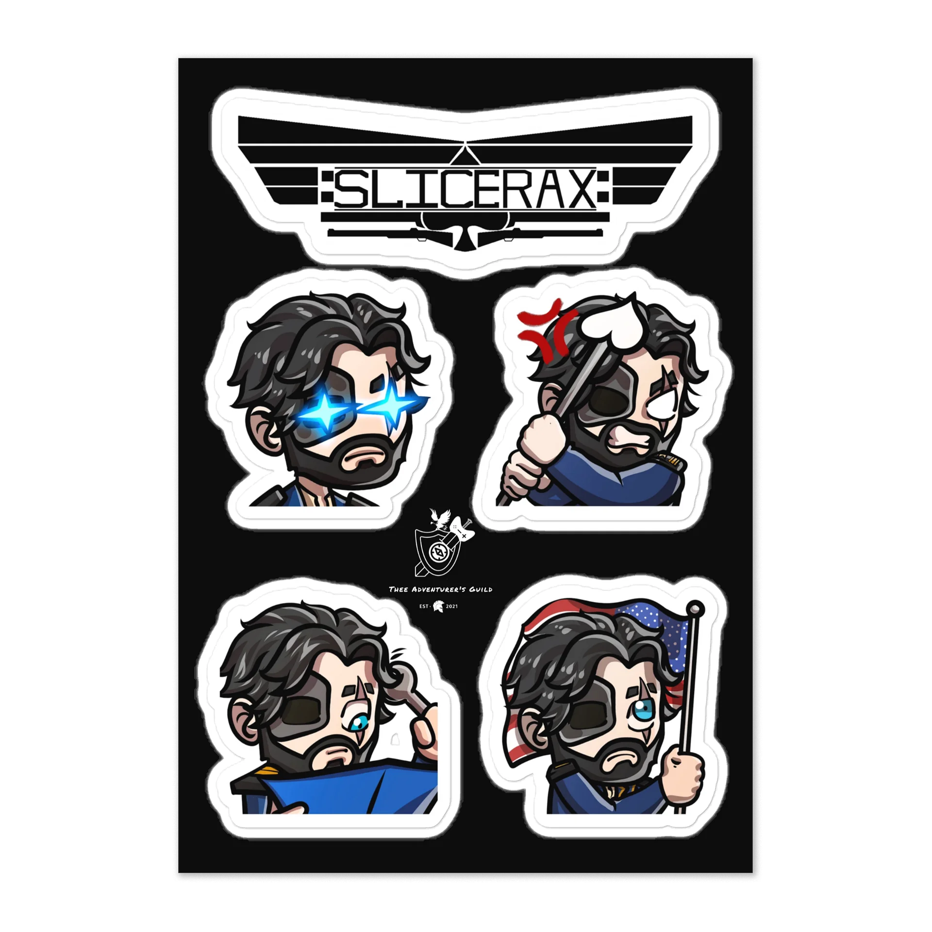Captain Slicerax Sticker Pack product image (1)