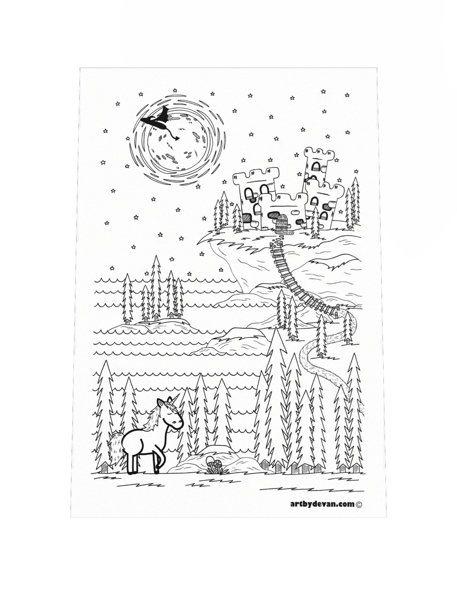 Color Your Own Art: Castle of Dreams product image (1)