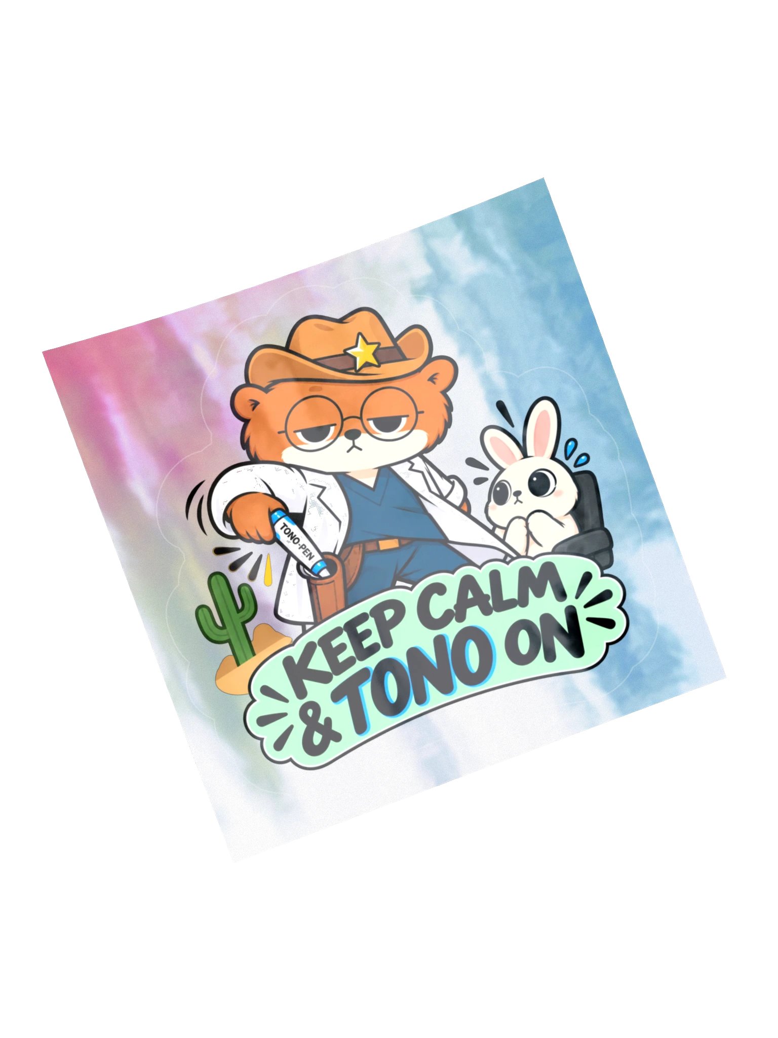 Sleepy Optometrist Keep Calm & Tono On Holographic Sticker Sheet product image (5)