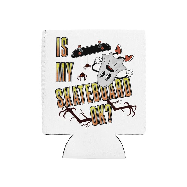 Is My Skateboard Ok? Ghost Spooky Can Cooler product image (1)