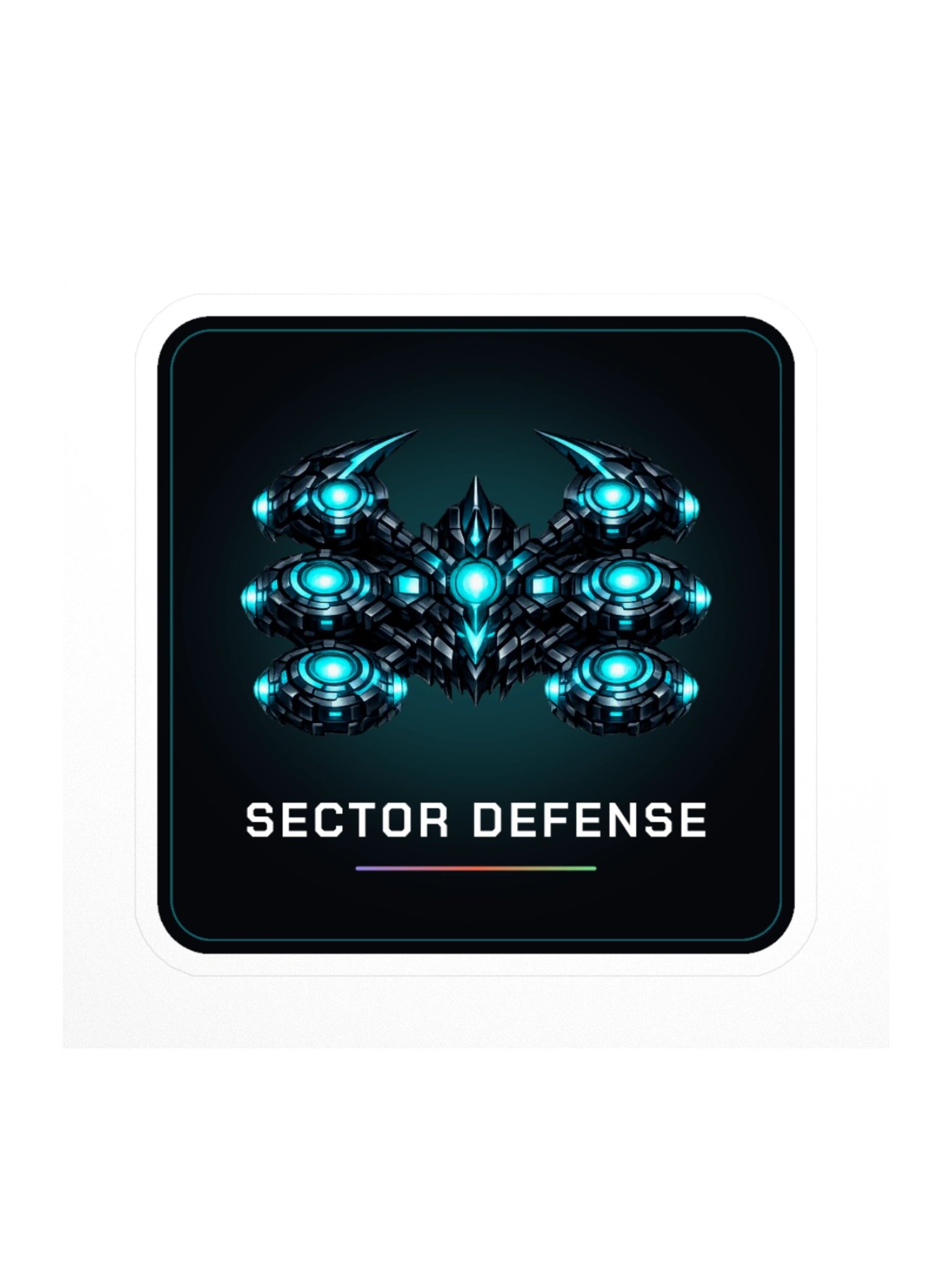Sector Defense Cyan Stinger Sticker product image (1)