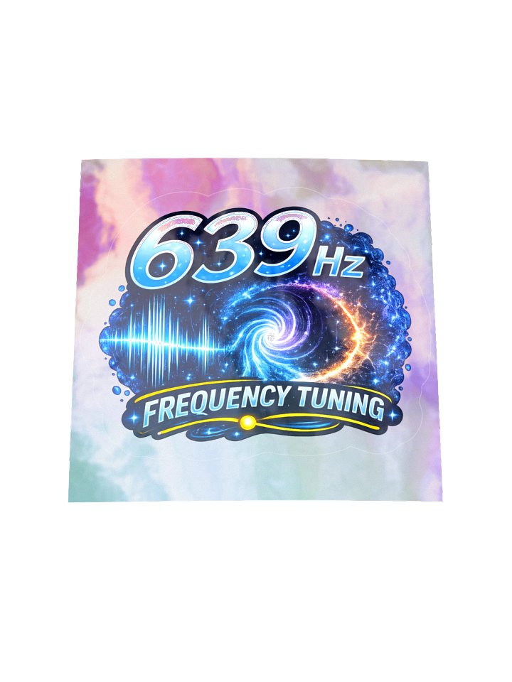 639 Hz Frequency Sticker on Holographic backing product image (3)