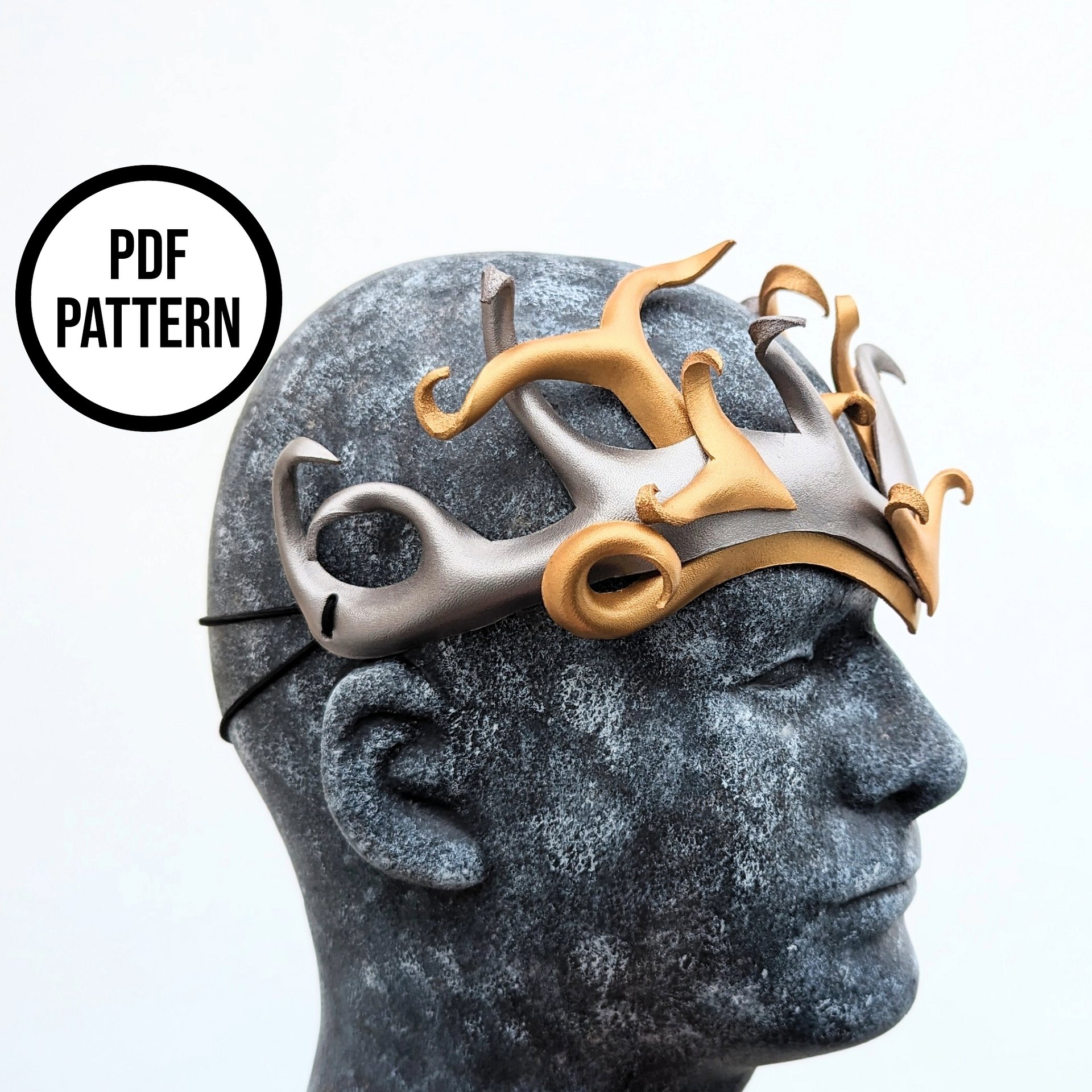 Ice Queen Leather Crown - PDF Pattern for Leather product image (5)