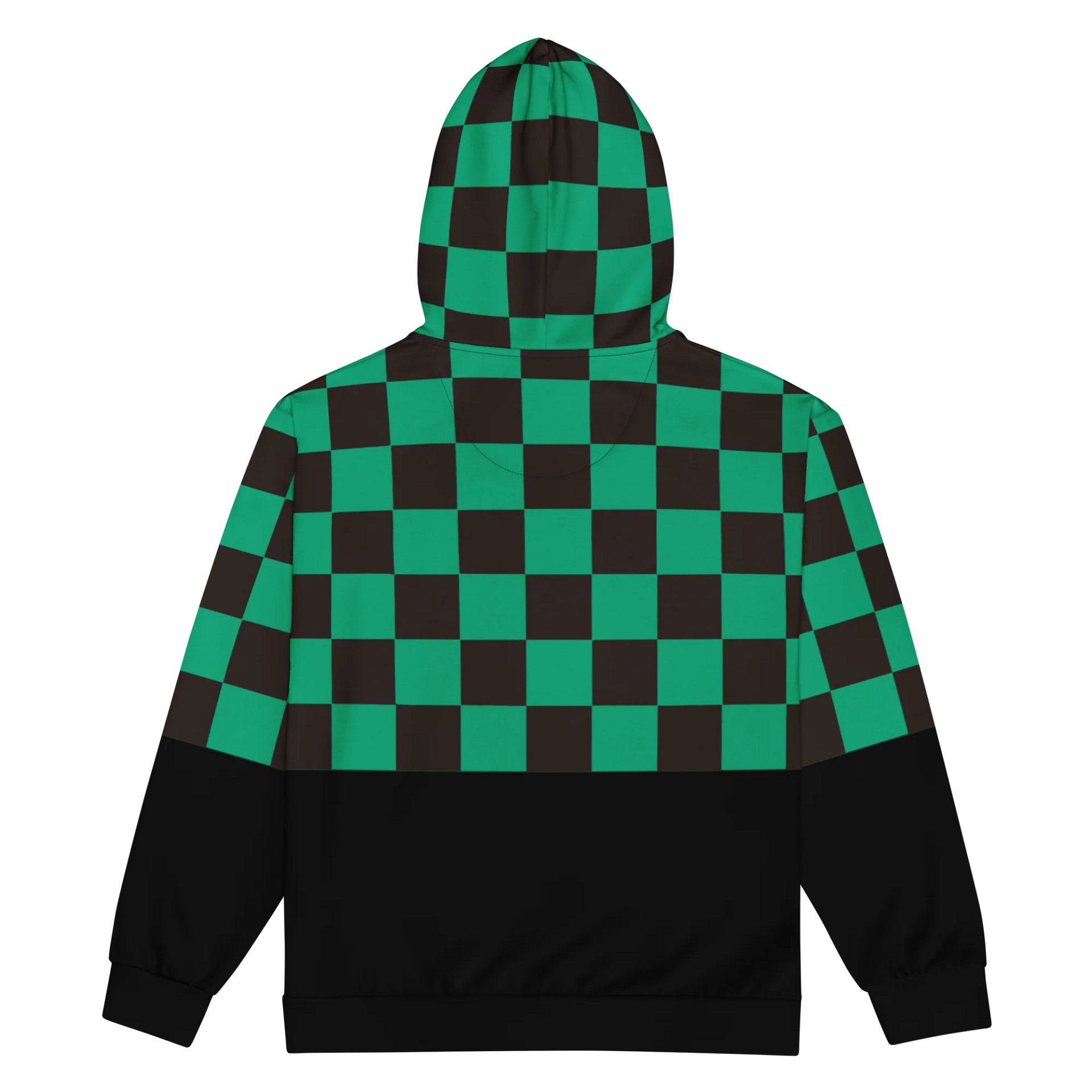 Green & Black Checkerboard All-Over Zip Hoodie product image (2)