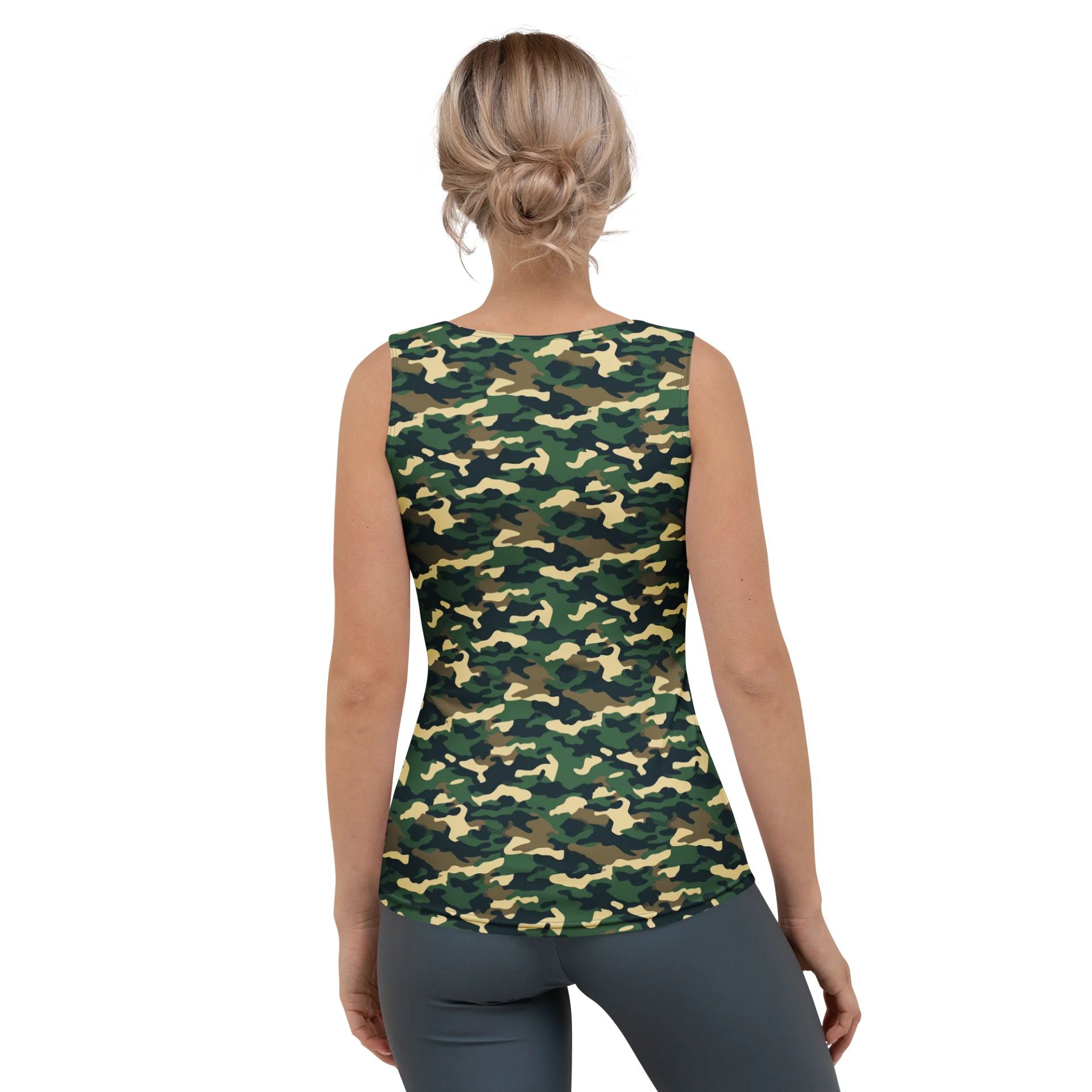 Jungle Camo Print Women’s Tank Top product image (4)