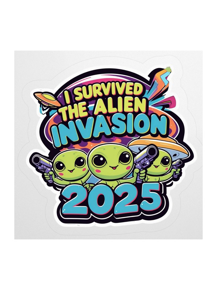 I Survived the Alien Invasion Sticker product image (1)