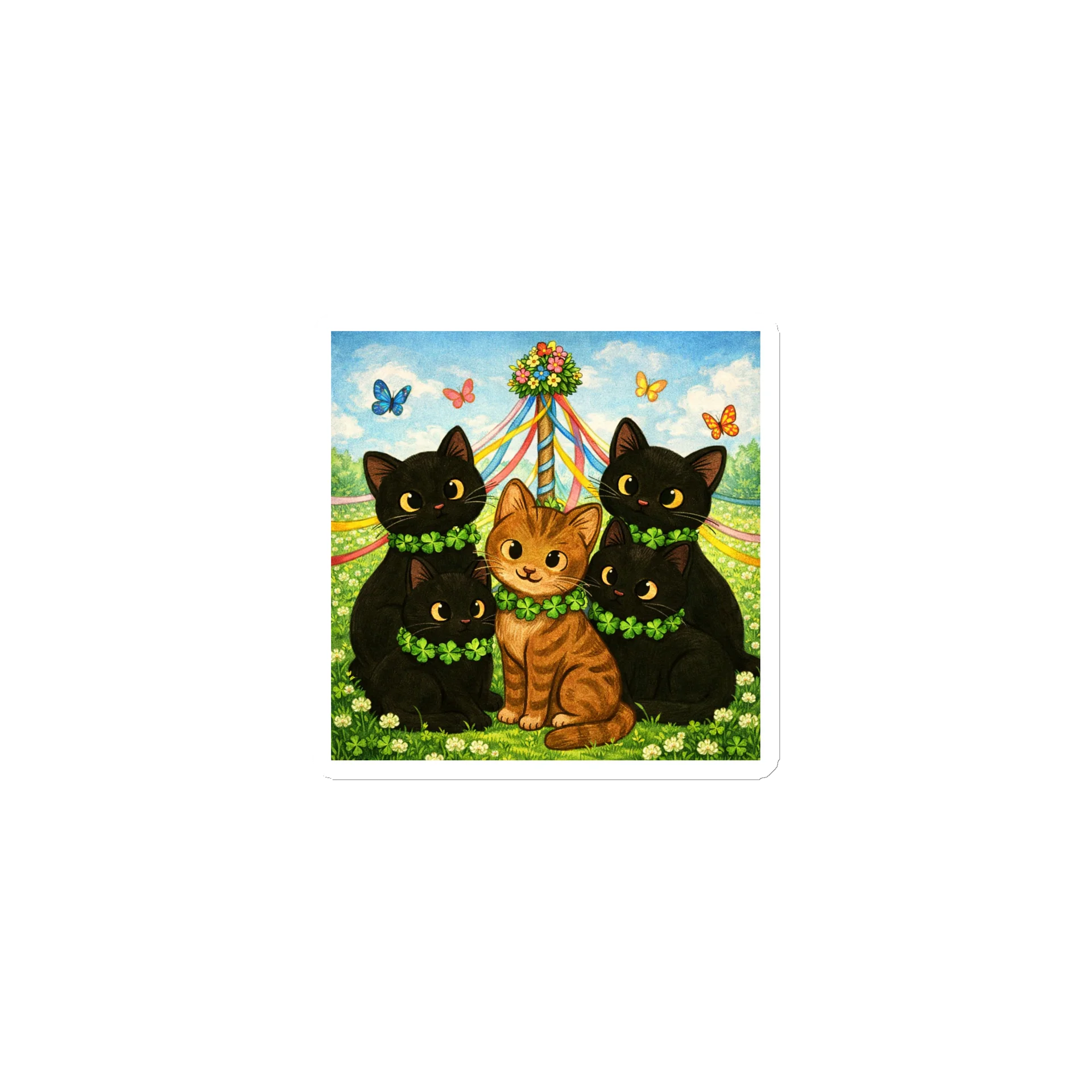 Cat brigade Spring 2 Magnets product image (1)