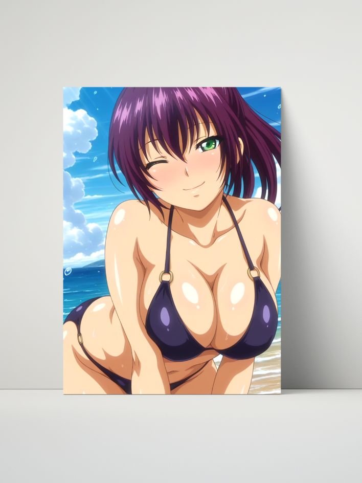 Metal Print - Vira the Purple-Haired Beach Wink - 8x10 product image (1)