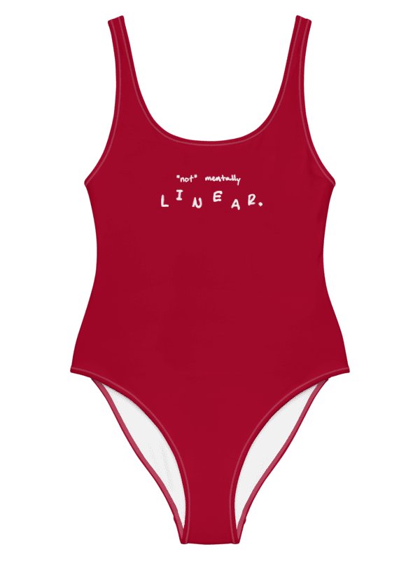 *not* mentally linear (lifeguard inspired) one piece swimsuit product image (1)