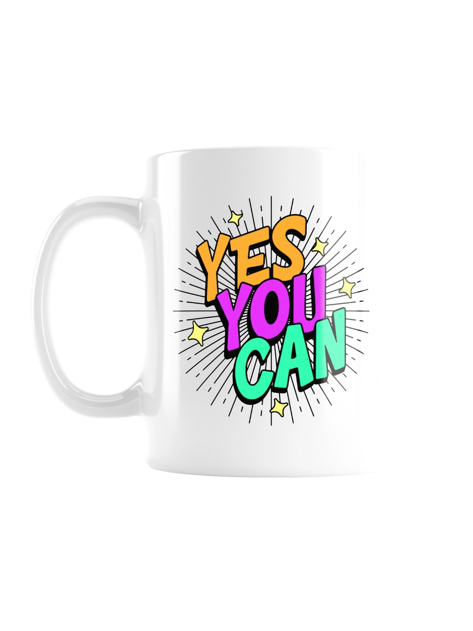 Yes You Can – Colorful Motivational Coffee Mug product image (2)