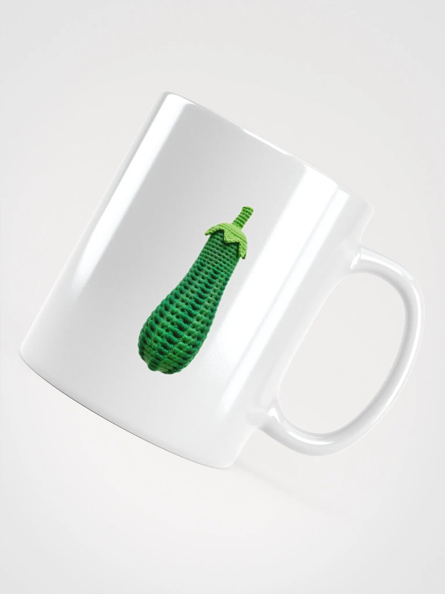 CozyAvocado White Glossy Mug Zucchini #1 product image (4)