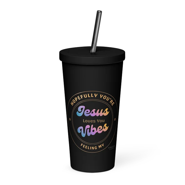 Jesus Vibes Travel Tumbler - Black product image (1)