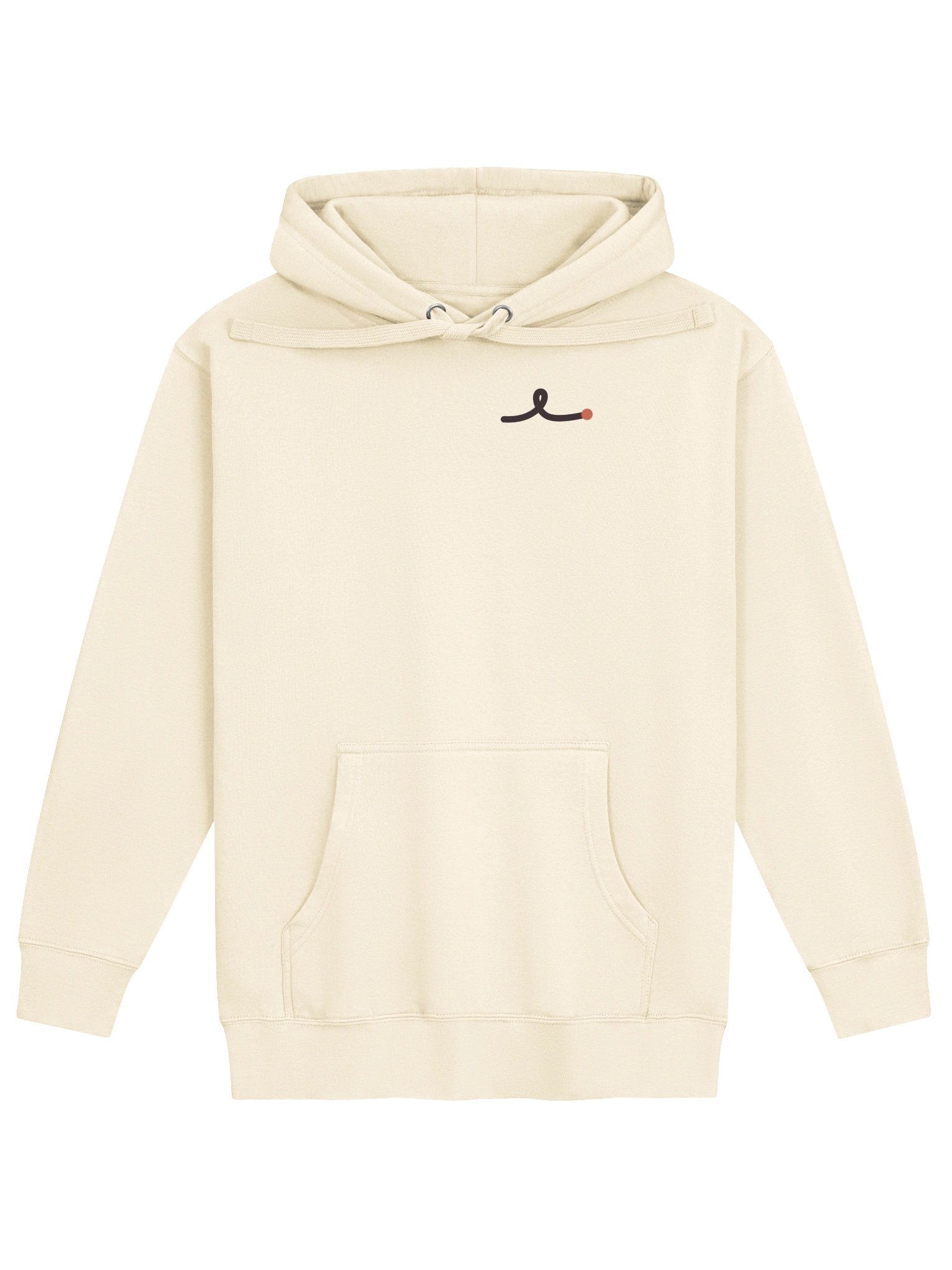 Loop hoodie, cream product image (1)
