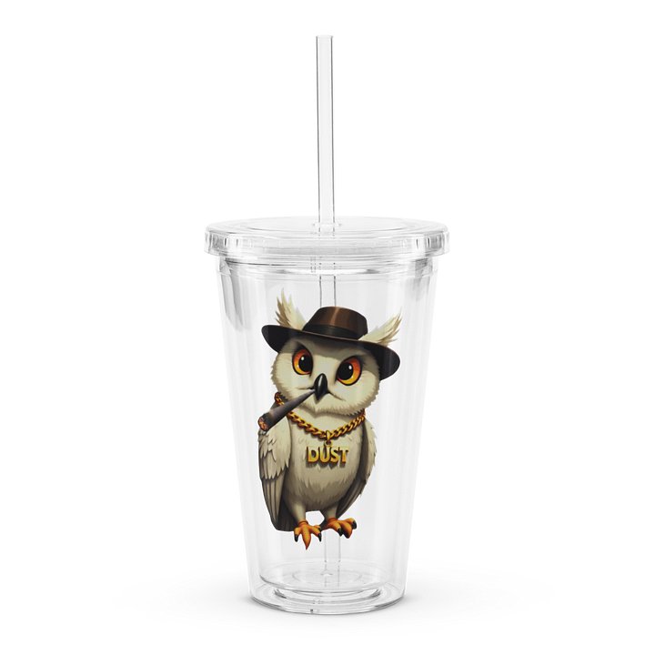 16 oz Clear Plastic Tumbler - White Owl product image (1)