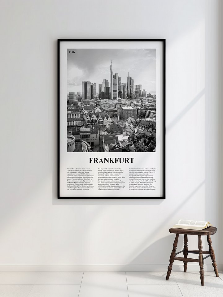 Frankfurt 01 Newspaper Poster | Framed product image (2)