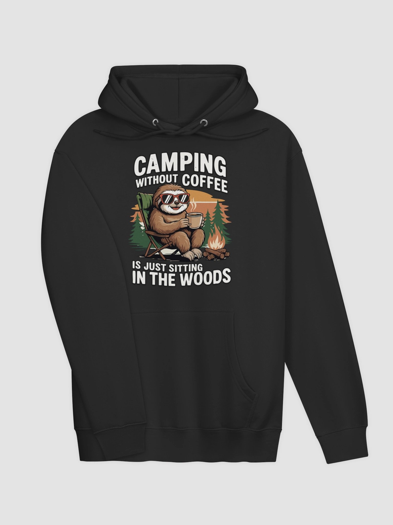 Sloth Camping Vibes Hoodie - Funny Nature Lover Pullover Hoodie | Soft Fleece product image (4)