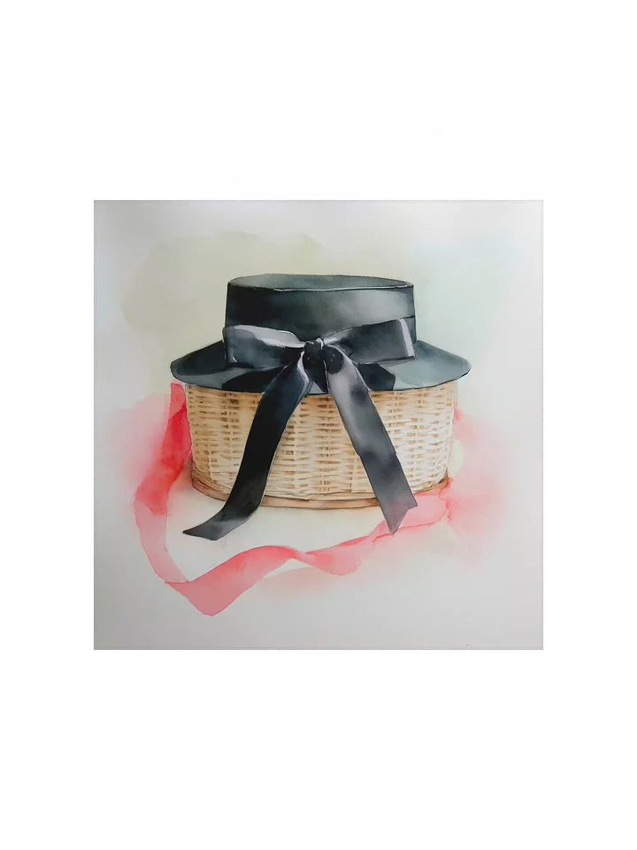 Coquette: Chic Basket Black Bow Hat product image (1)