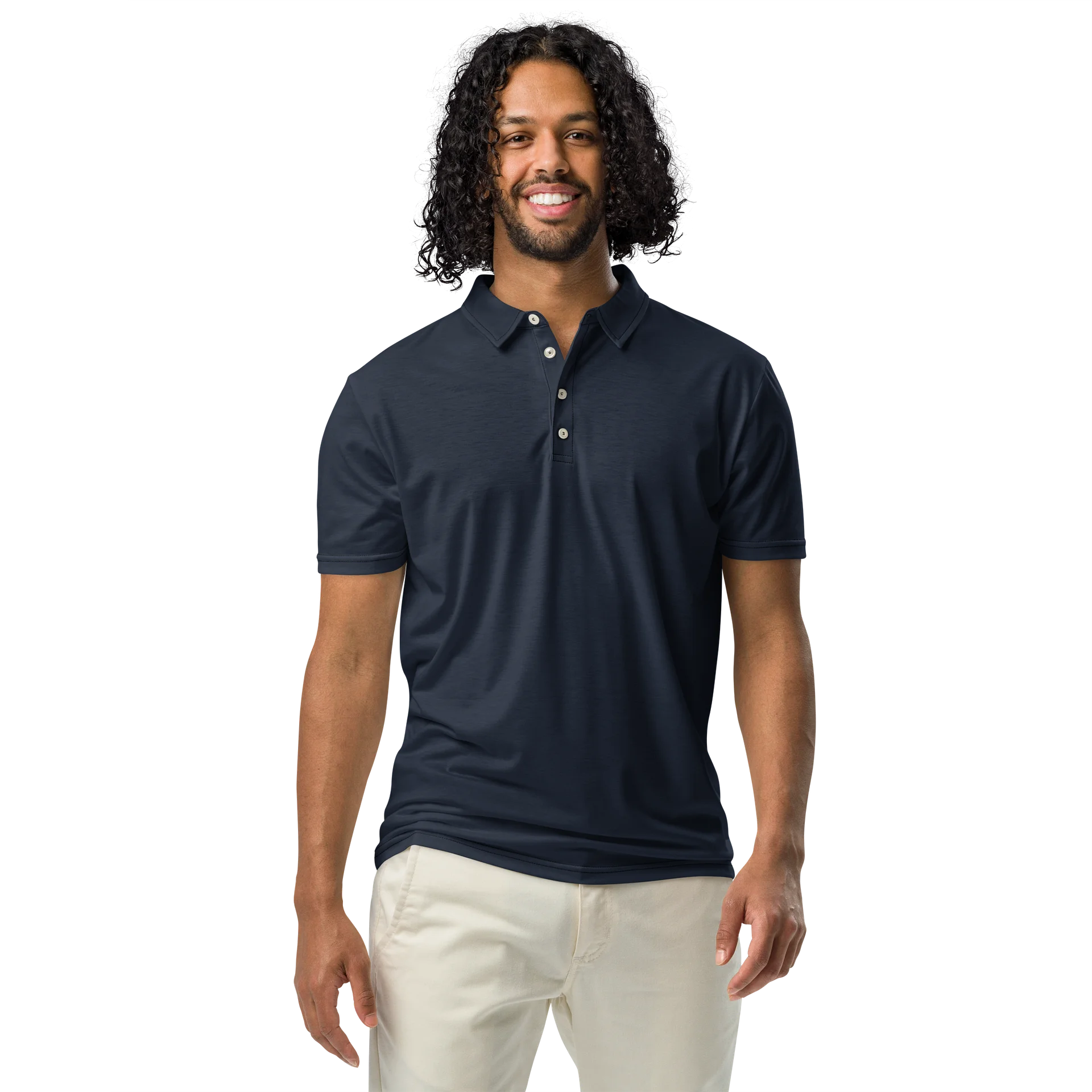 Navy Minimal Slim Fit Polo product image (3)