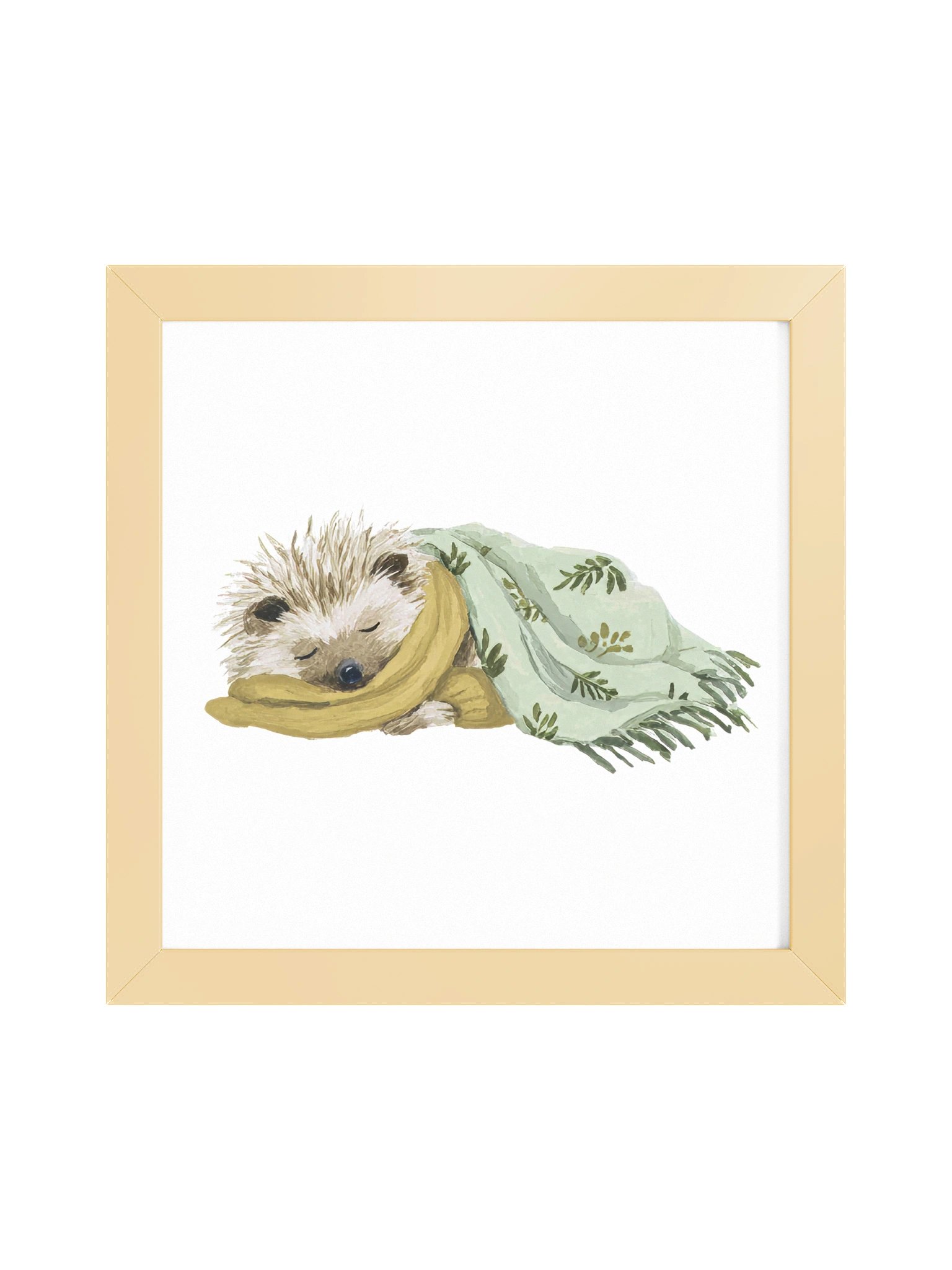 Deep Slumber — The Cozy Blanket Hedgehog Framed Art Print (10x10") product image (1)