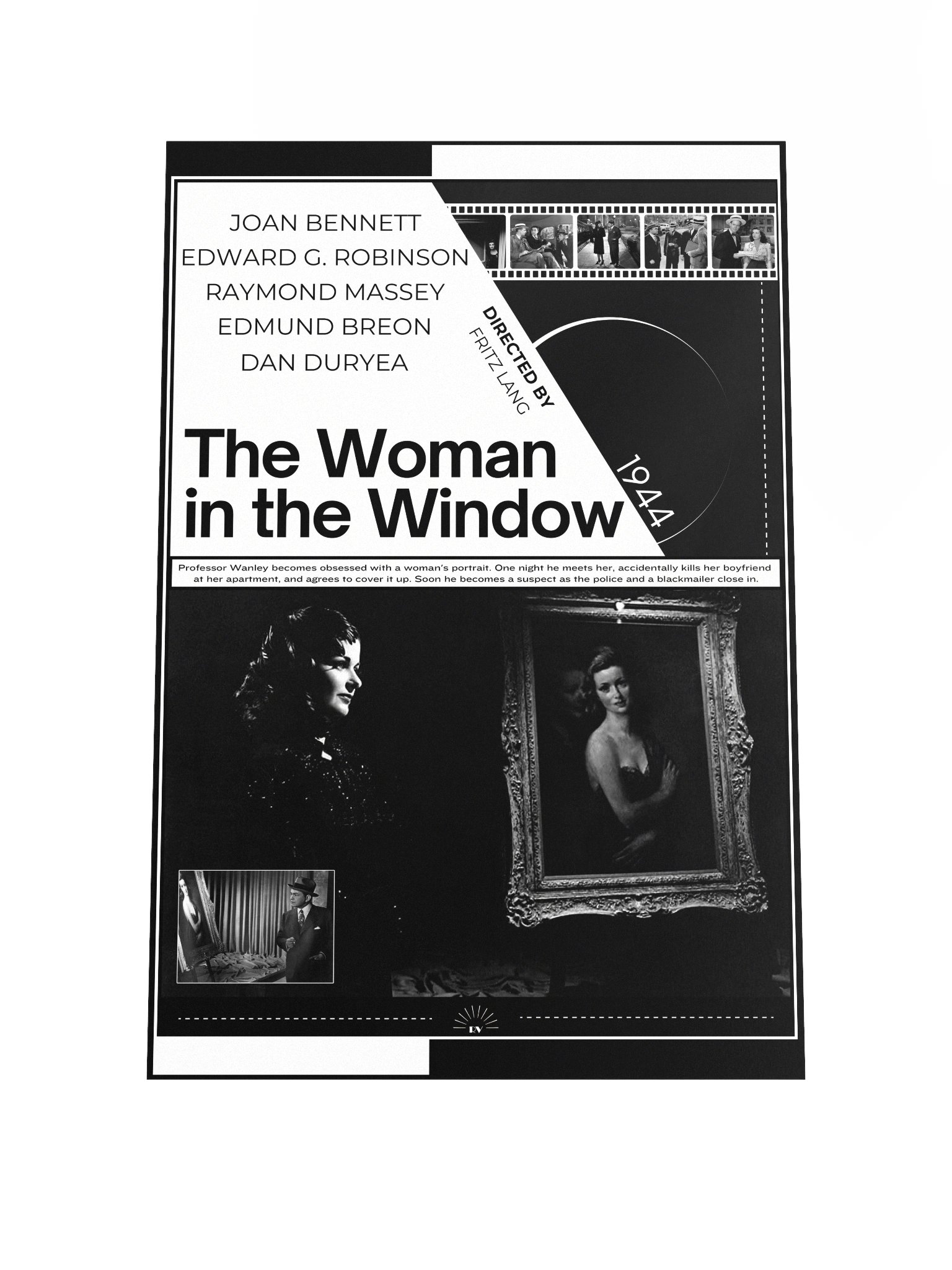 The Woman in the Window with Edward G. Robinson, Joan Bennett and Raymond Massey 1944 | Movie Poster | 12x18 Wall Art product image (1)