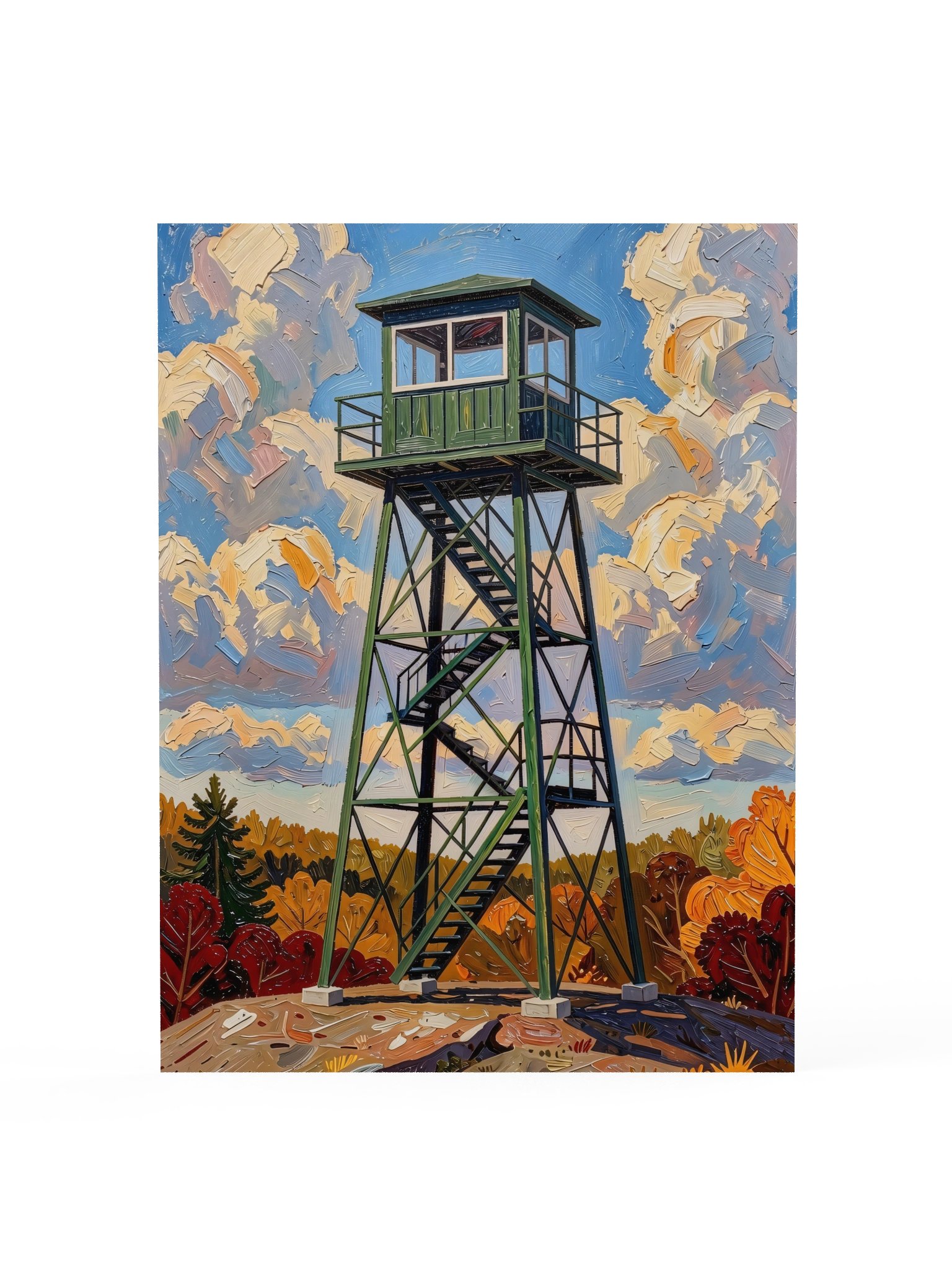 Fire Tower in Autumn Poster product image (1)