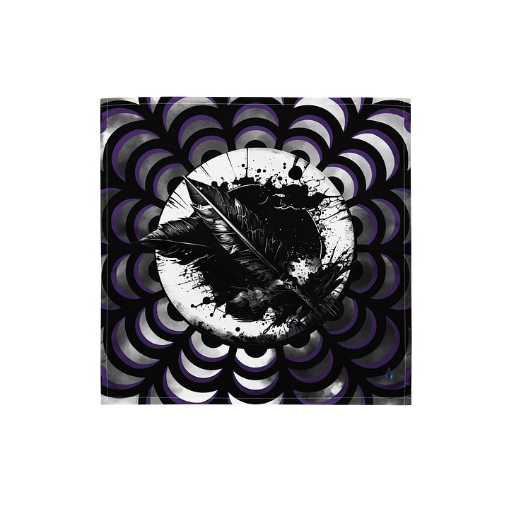 The Midnight Ink & Feather Bandana product image (1)
