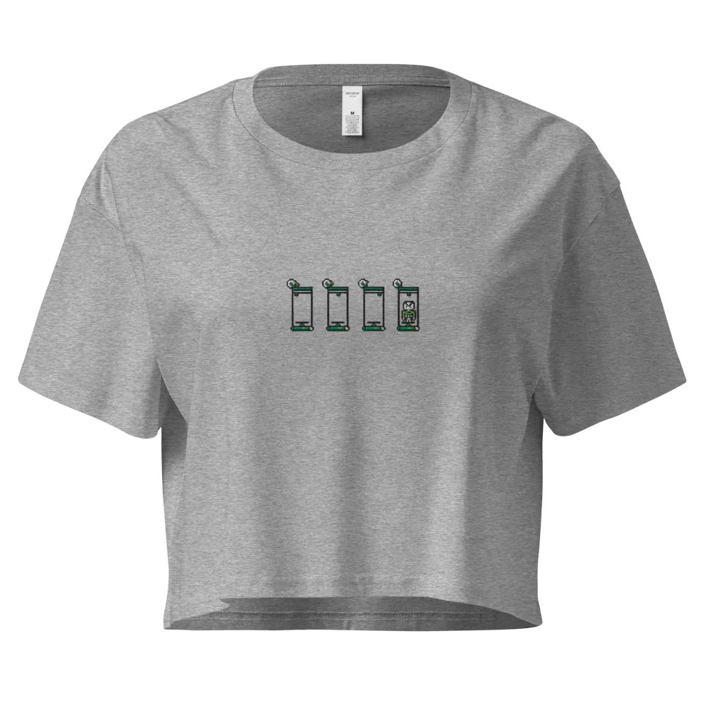 8-Bit Necro Printer Sprite Sheet x AS Colour Crop Top Stitched product image (1)
