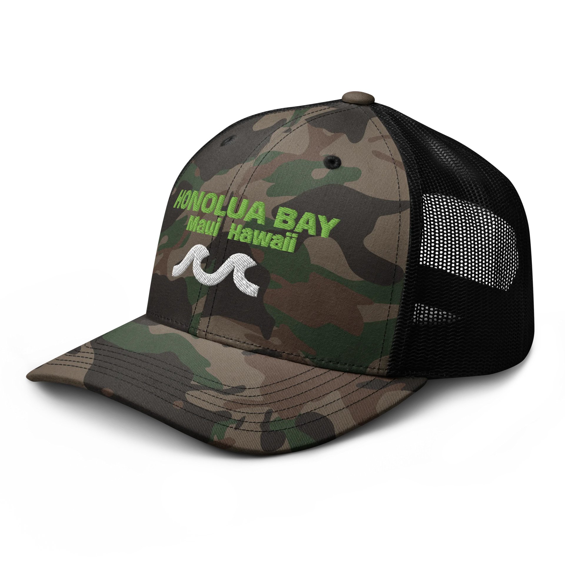 Honolua Bay Maui, Hawaii - Camouflage Trucker Hat product image (6)