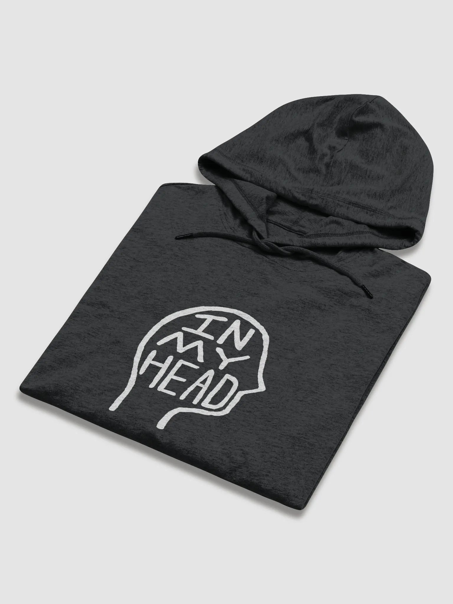In My Head (white design) printed lightweight hoodie product image (6)
