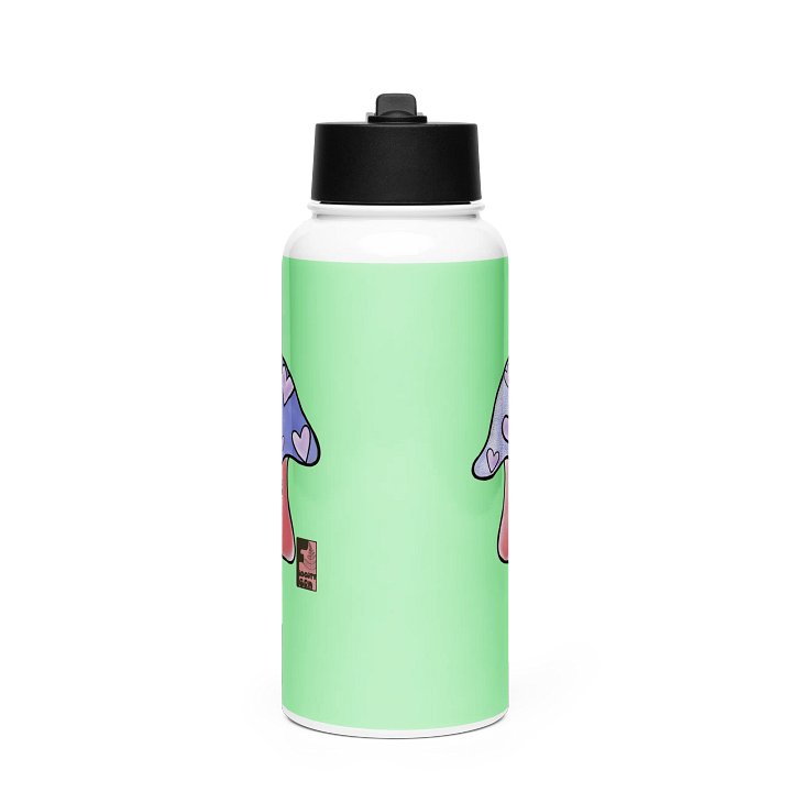 "Mushroom Love" Water Bottle With Screw Top And Straw product image (1)