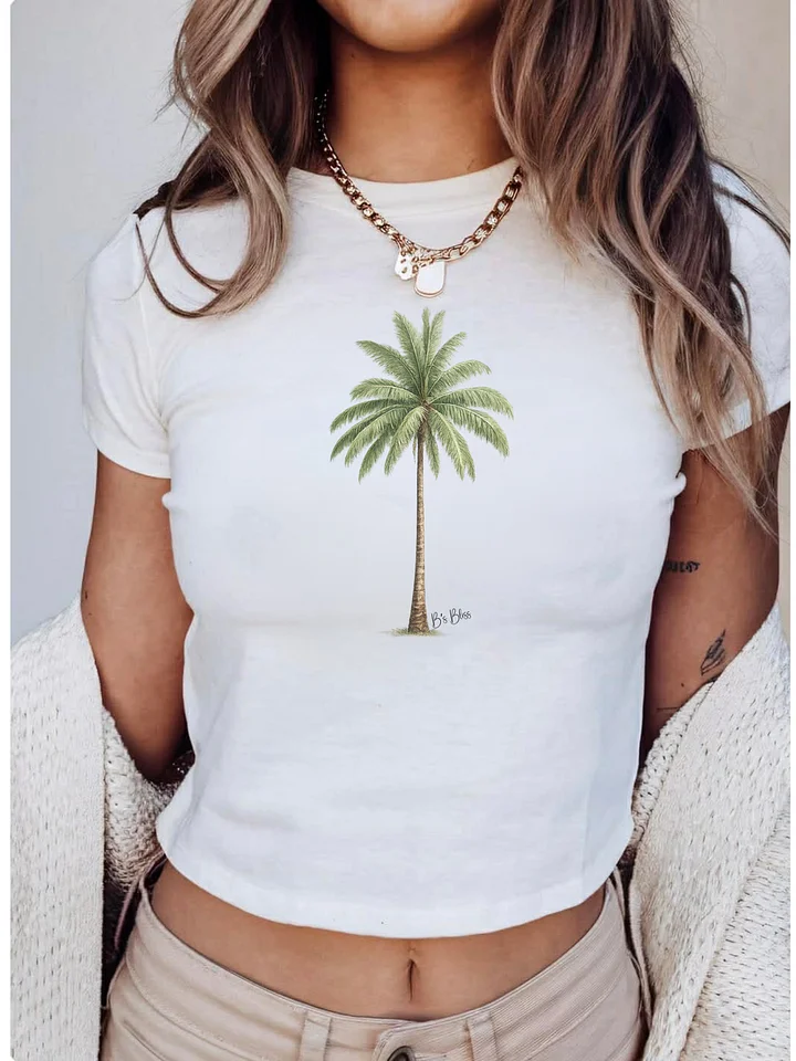 Palm Tree Baby Tee product image (2)